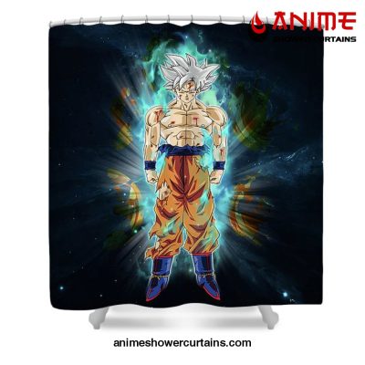 Son Goku Ultra Instinct Artwork Shower Curtain