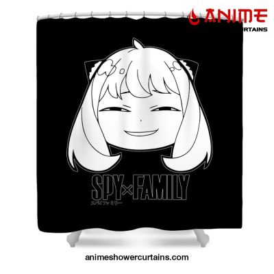 Spy X Family Anya Smug Classic Shower Curtain W59 H71 / Black