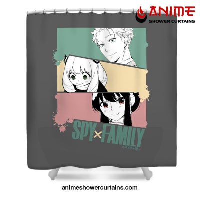 Spy X Family Main Characters Shower Curtain W59 H71 / Gray