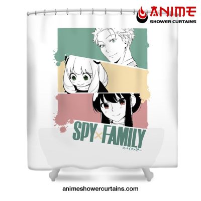 Spy X Family Main Characters Shower Curtain W59 H71 / White