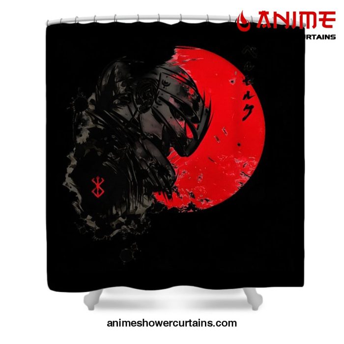 Swordsman Berserk Shower Curtain W59 X H71 / Black