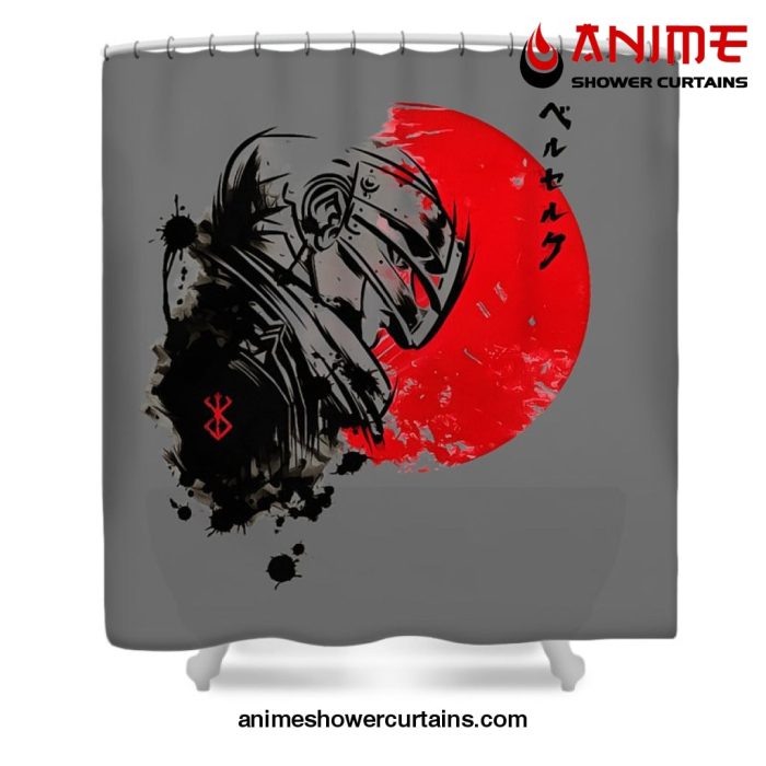 Swordsman Berserk Shower Curtain W59 X H71 / Gray