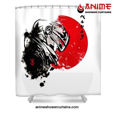 Swordsman Berserk Shower Curtain W59 X H71 / White