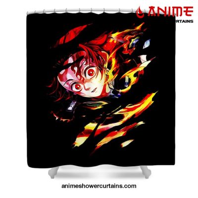 Tanjiro Kamado Shower Curtain W59 X H71 / Black