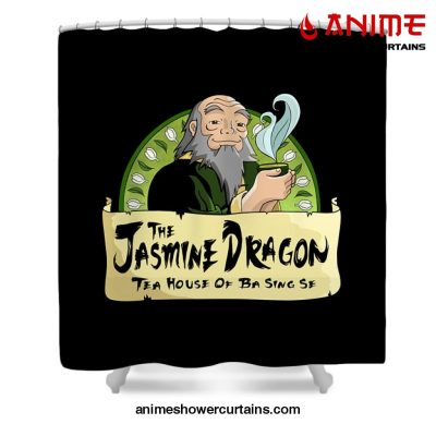 The Jasmine Dragon Shower Curtain W59 X H71 / Black