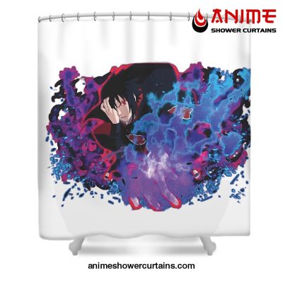 Uchiha Sasuke 3D Anime Shower Curtain W59 X H71 / White
