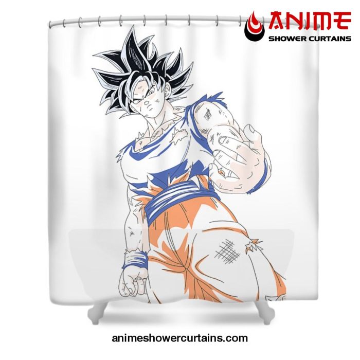 Ultra Instinct Goku Shower Curtain W59 X H71 / White