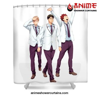 Ushijima And Team Shower Curtain W59 X H71 / White