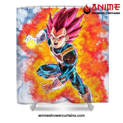 Vegeta Ssj God Shower Curtain