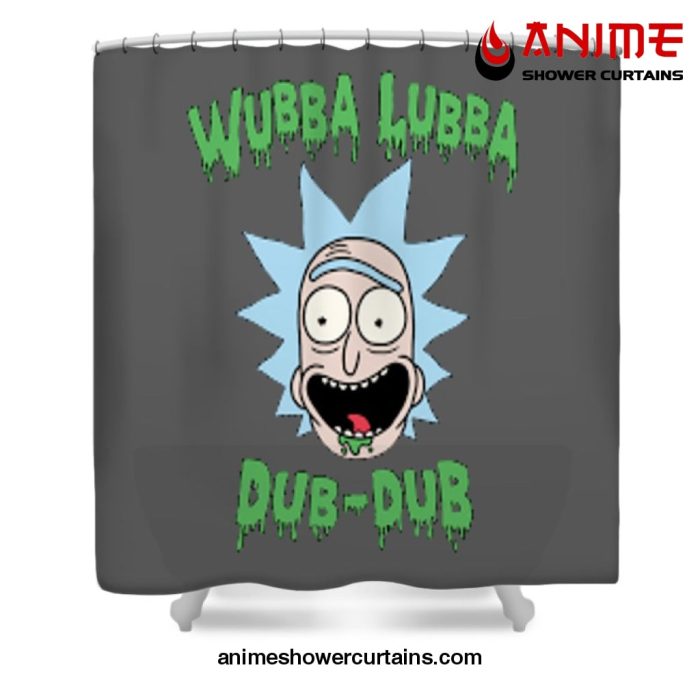 Wubba Lubba Dub-Dub Rm Shower Curtain W59 X H71 / Gray