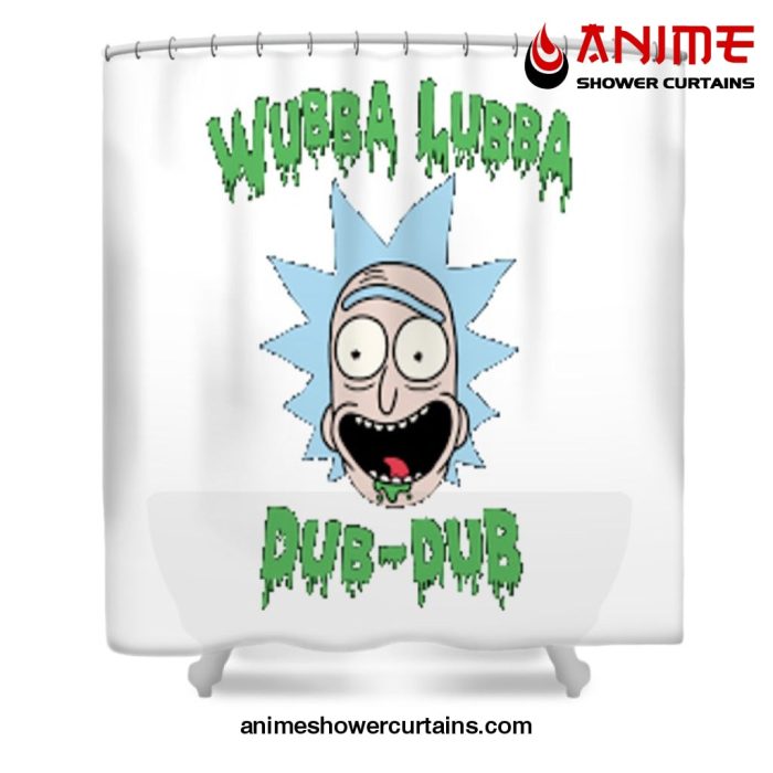 Wubba Lubba Dub-Dub Rm Shower Curtain W59 X H71 / White