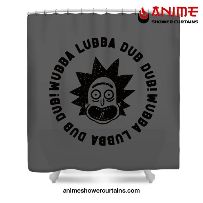 Wubba Lubba Dub-Dub Shower Curtain W59 X H71 / Gray