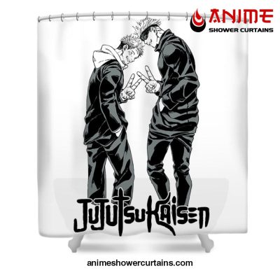 Yuji Itadori And Satoru Gojo Hi Shower Curtain W59 X H71 / White