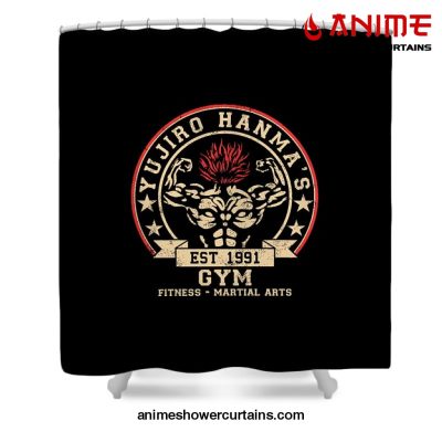 Yujiro Hanma Gym Shower Curtain W59 X H71 / Black