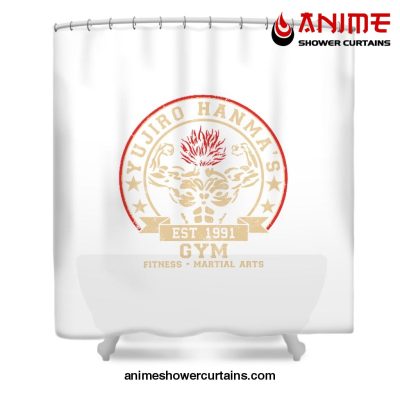 Yujiro Hanma Gym Shower Curtain W59 X H71 / White