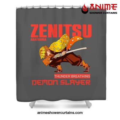 Zenitsu Thunder Breathing Shower Curtain W59 X H71 / Gray