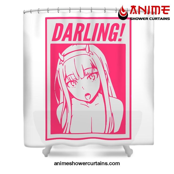 Zero Two Ahegao Shower Curtain W59 X H71 / White