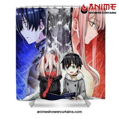 Zero Two Amd Hiro Shower Curtain