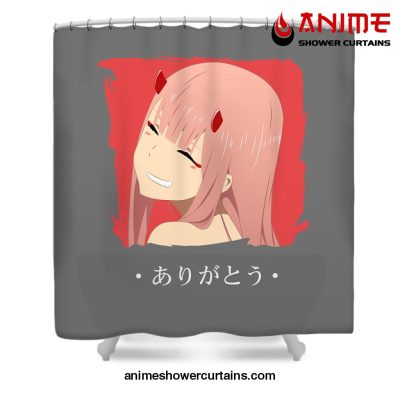 Zero Two Humor Music Shower Curtain W59 X H71 / Gray