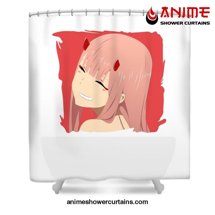 Zero Two Humor Music Shower Curtain W59 X H71 / White