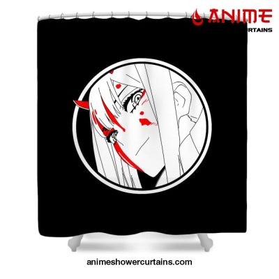 Zero Two Shower In The Circle Curtain W59 X H71 / Black