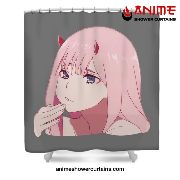 Zero Two Waifu Shower Curtain W59 X H71 / Gray