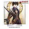 Zhongli Genshin Impact Shower Curtain