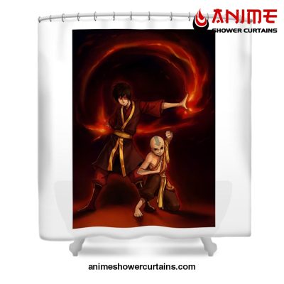 Zuko Fire Nation Shower Curtain W59 X H71 / White