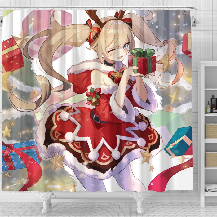 Genshinimpact For Gifts Christmas Shower Curtain - Anime Shower Curtains