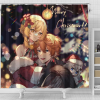 Genshinimpact Hug Christmas Shower Curtain - Anime Shower Curtains