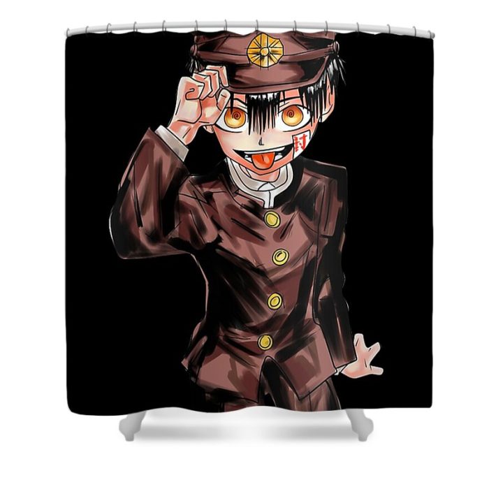 Hanako kun Stick Out Tongue Shower Curtain - Anime Shower Curtains