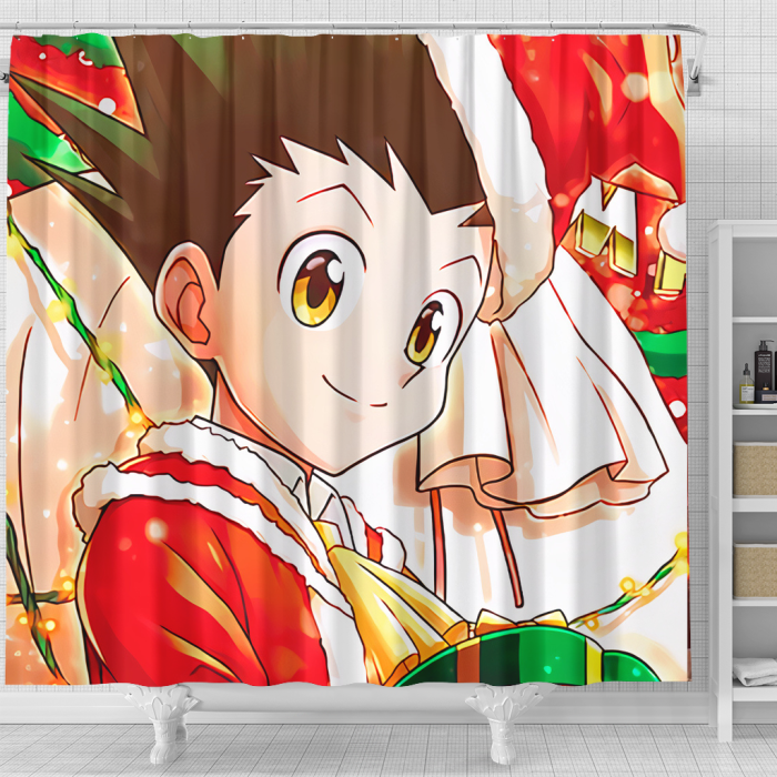 Hunter x Hunter Glance Christmas Shower Curtain - Anime Shower Curtains