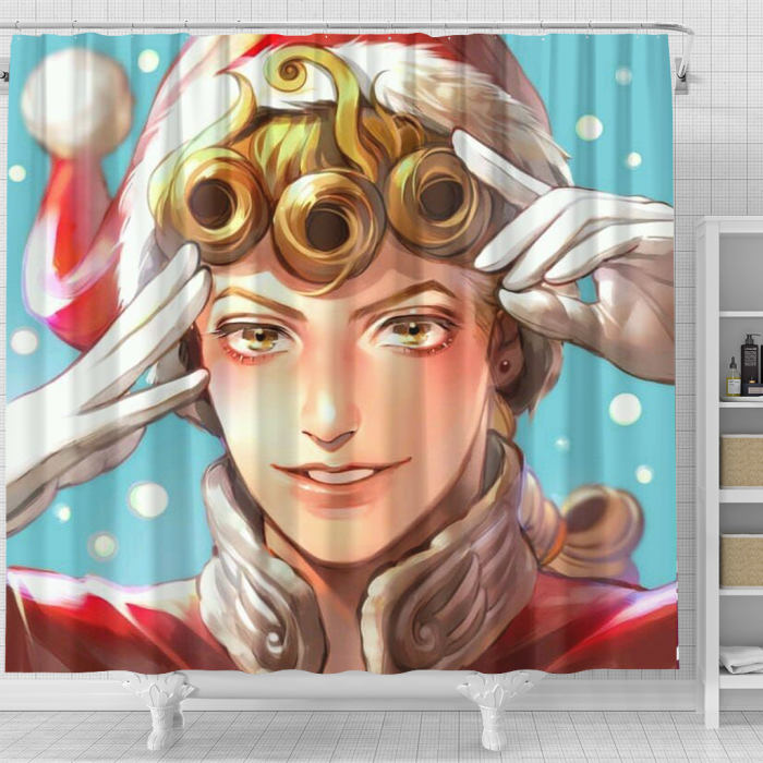 Jjba Look At Christmas Shower Curtain - Anime Shower Curtains