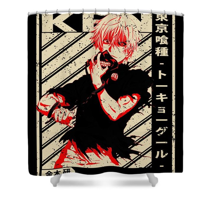 Ken Kaneki Classic Art Shower Curtain1 - Anime Shower Curtains