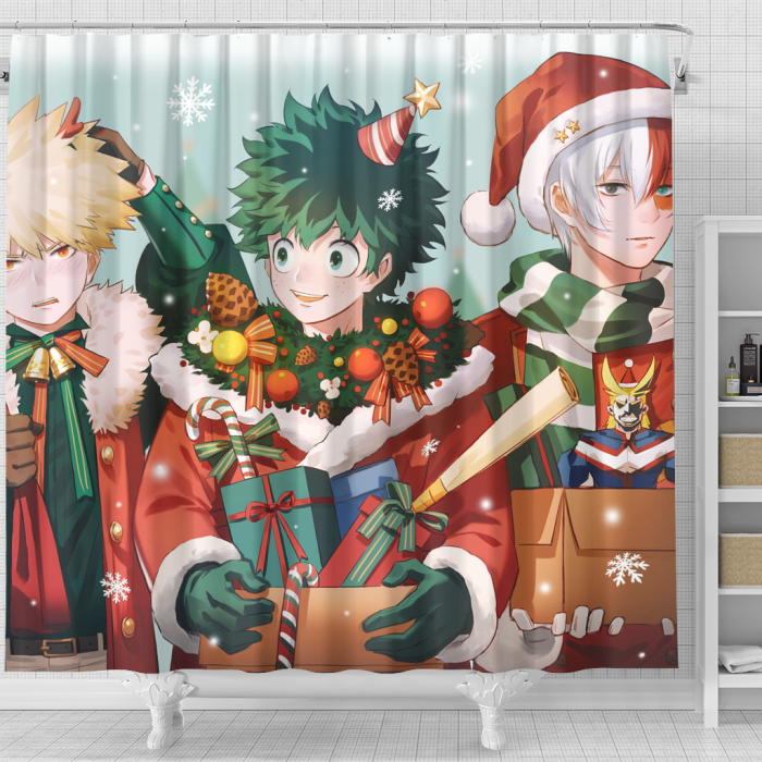 Myheroacademic Anime For Gift Christmas Shower Curtain - Anime Shower Curtains