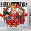 Myheroacademic Santa Claus Christmas Shower Curtain - Anime Shower Curtains