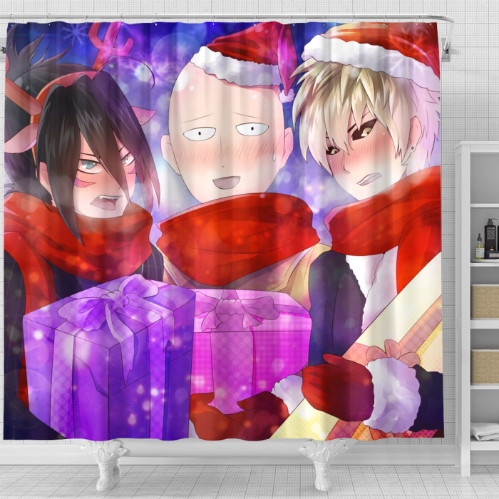 Onepiece Coldest Christmas Shower Curtain - Anime Shower Curtains