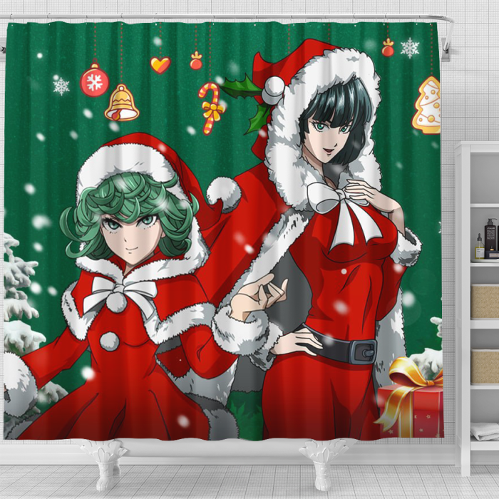 Onepiece Cool Christmas Shower Curtain - Anime Shower Curtains