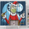 Rick And Monty Cute Christmas Shower Curtain - Anime Shower Curtains