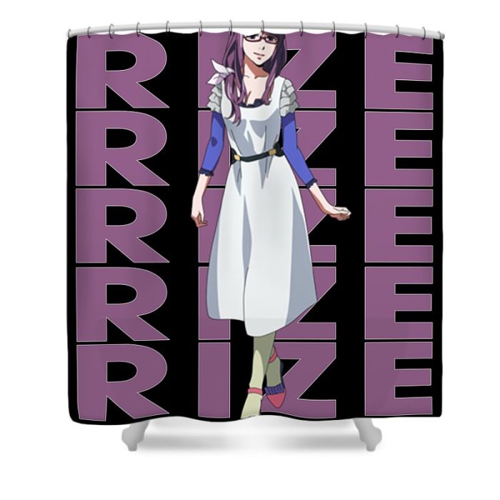 Rize Kamishiro Retro Name Shower Curtain1 - Anime Shower Curtains