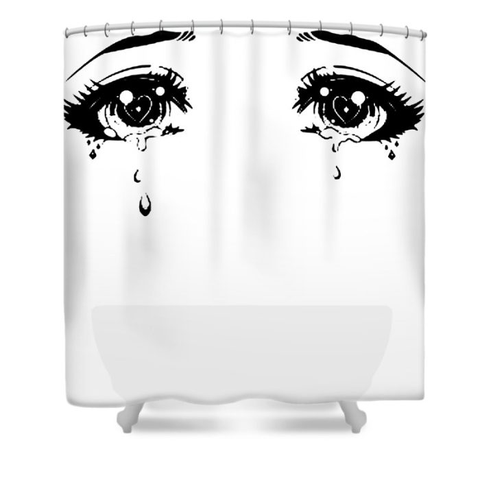 anime eyes anime manga japanese sailor moon sweatshirt jumper anime gift japanese finn matthews transparent - Anime Shower Curtains