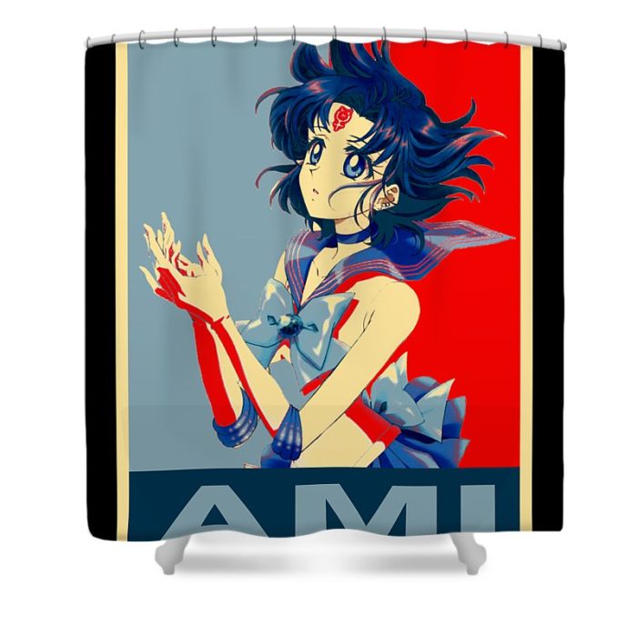 classic art sailor moon ami mizuno girl gifts idea gleam shinny transparent - Anime Shower Curtains