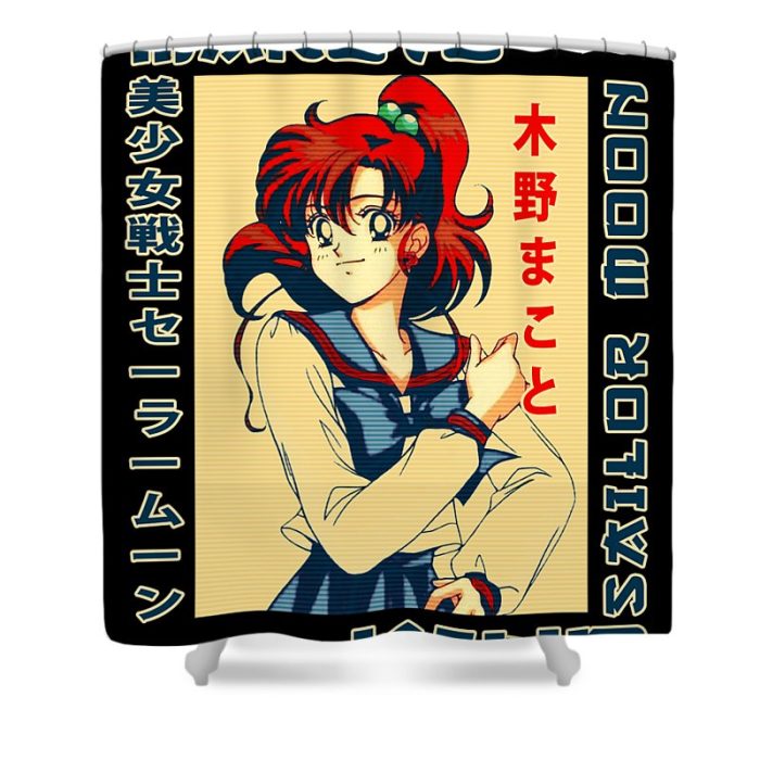 design makoto sailor moon anime gifts for fans gleam shinny transparent - Anime Shower Curtains