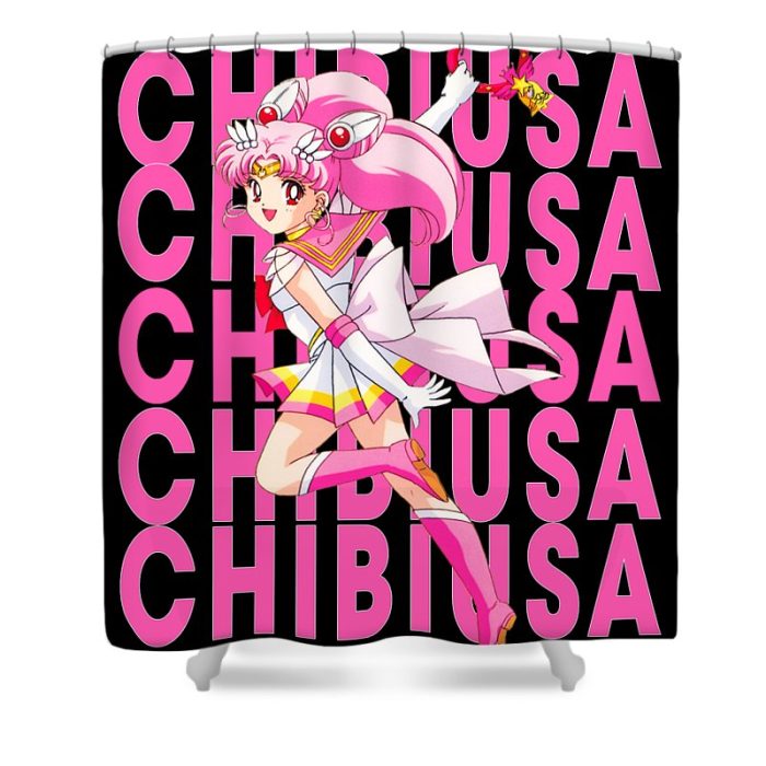 funny chibiusa art sailor moon gifts idea gleam shinny transparent - Anime Shower Curtains