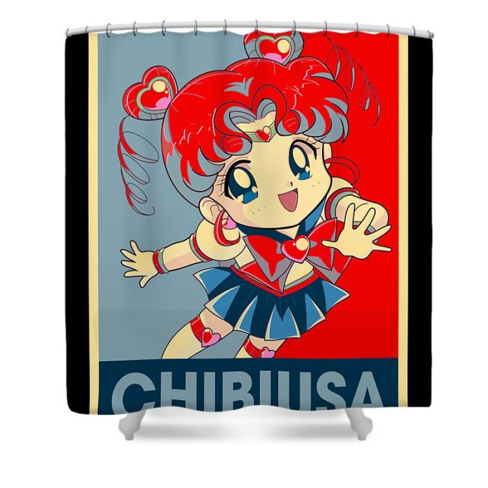 graphic sailor moon art chibiusa characters anime manga for fans gleam shinny transparent - Anime Shower Curtains