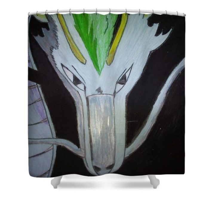 haku spirited away tim - Anime Shower Curtains