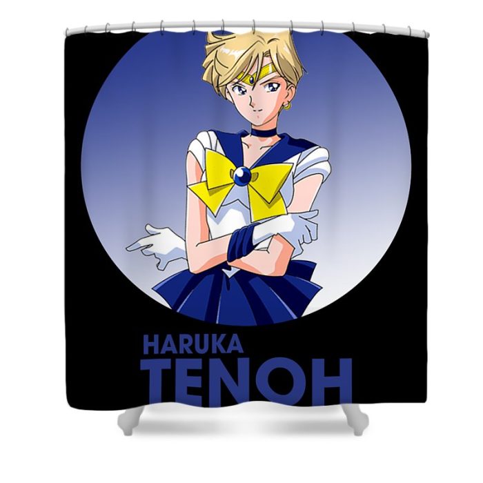 japanese art sailor moon haruka girl anime manga for fans gleam shinny transparent - Anime Shower Curtains