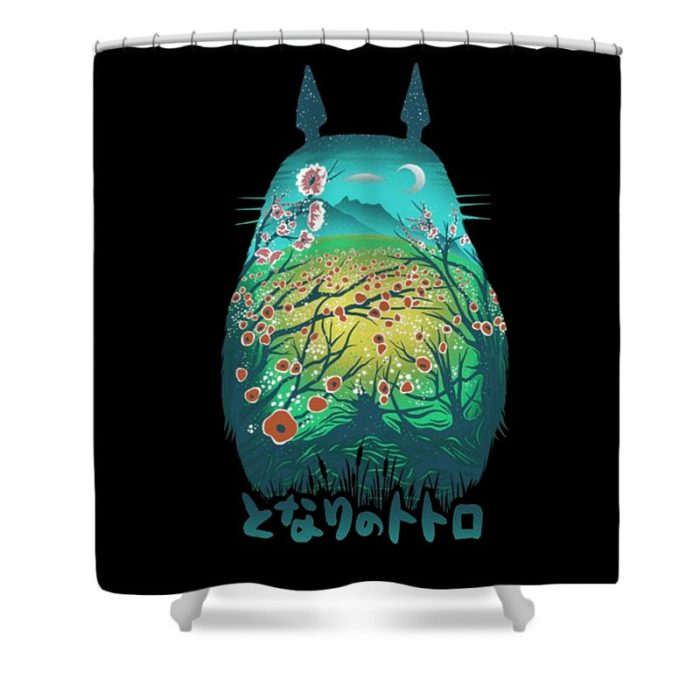 our neighbor totoro deadly eyes transparent - Anime Shower Curtains