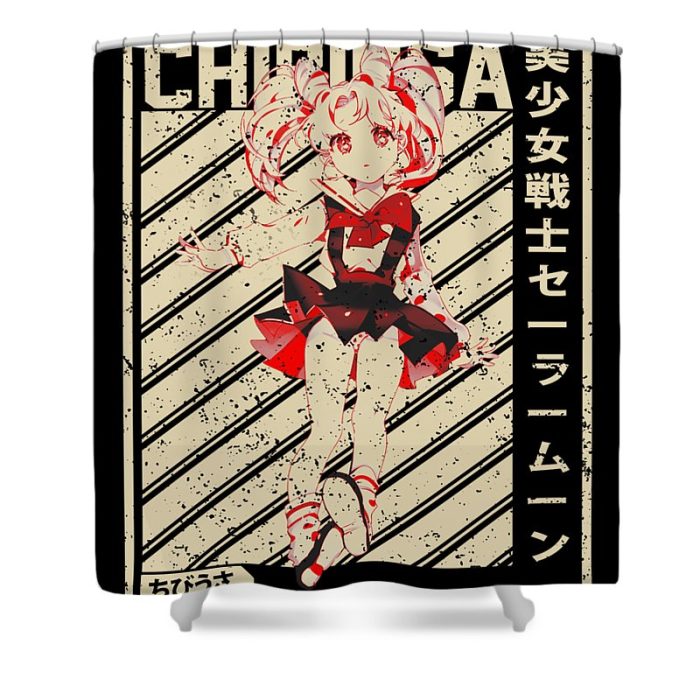 retro sailor moon art chibiusa characters anime manga for fans gleam shinny transparent 1 - Anime Shower Curtains