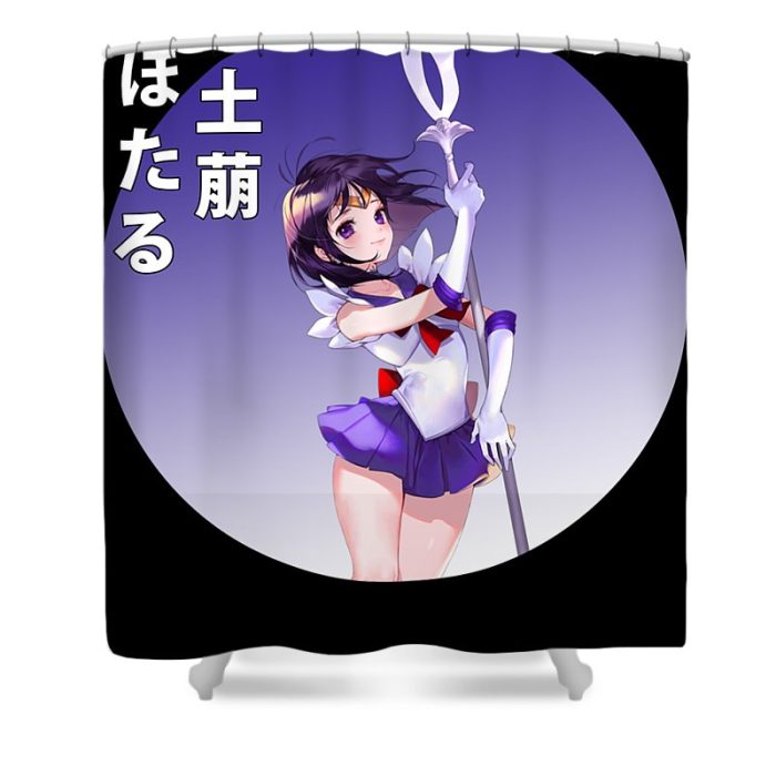 retro sailor moon art hotaru characters anime manga for fans gleam shinny transparent - Anime Shower Curtains